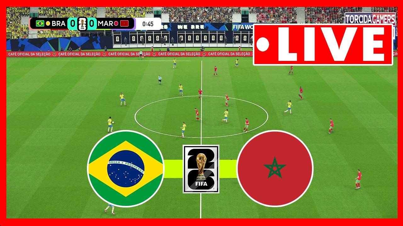 Brazil vs Morocco LIVE | FIFA World Cup 2026 | Match Today Simulation