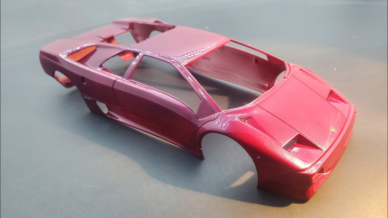 Fujimi Lamborghini Diablo SV build - Part 2, body work and paint