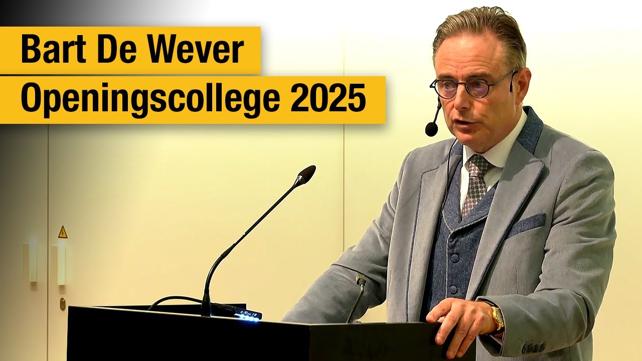 Bart De Wever op het Openingscollege Politicologie 2025 UGent