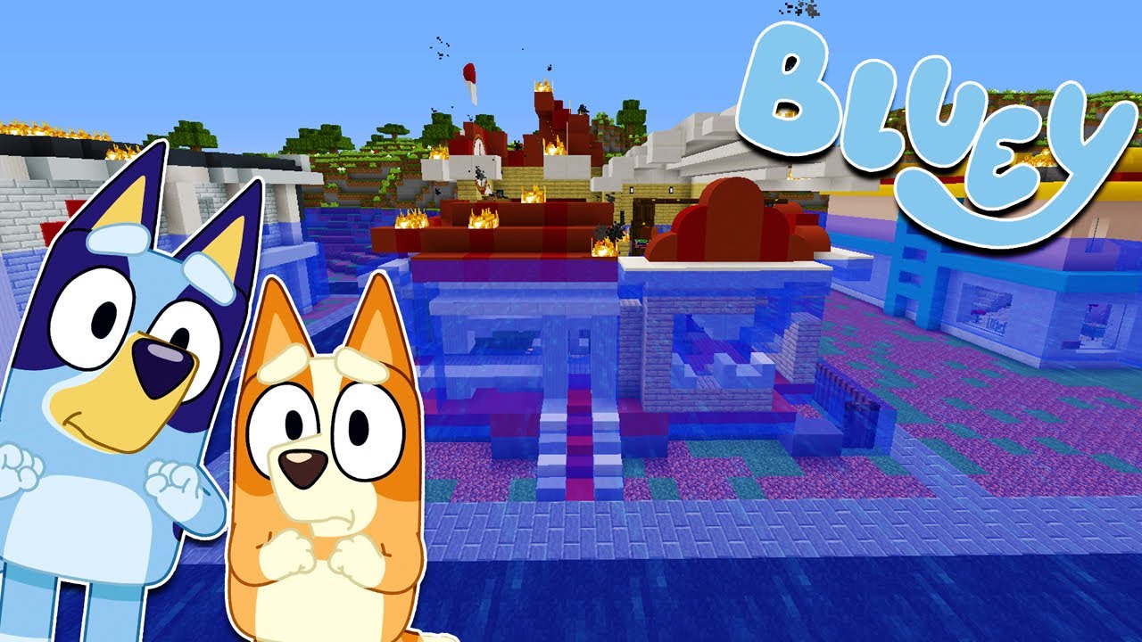 LA CASA de BLUEY es DESTRUIDA por un TSUNAMI | Las Aventuras de BLUEY en Minecraft!