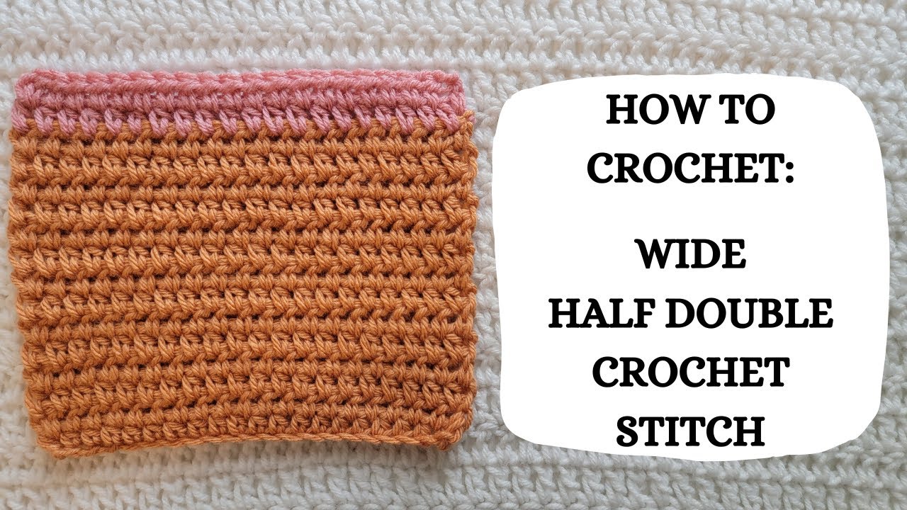 How To Crochet: Wide Half Double Crochet Stitch | Tutorial,DIY,Beginner Crochet,Easy Crochet Stitch👏