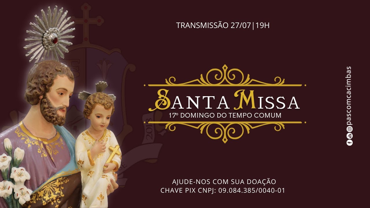 MISSA | 19&ordm; DOMINGO DO TEMPO COMUM - 10/08/2025 #MissaAovivo #MissaAgora #missa #PascomCacimbas
