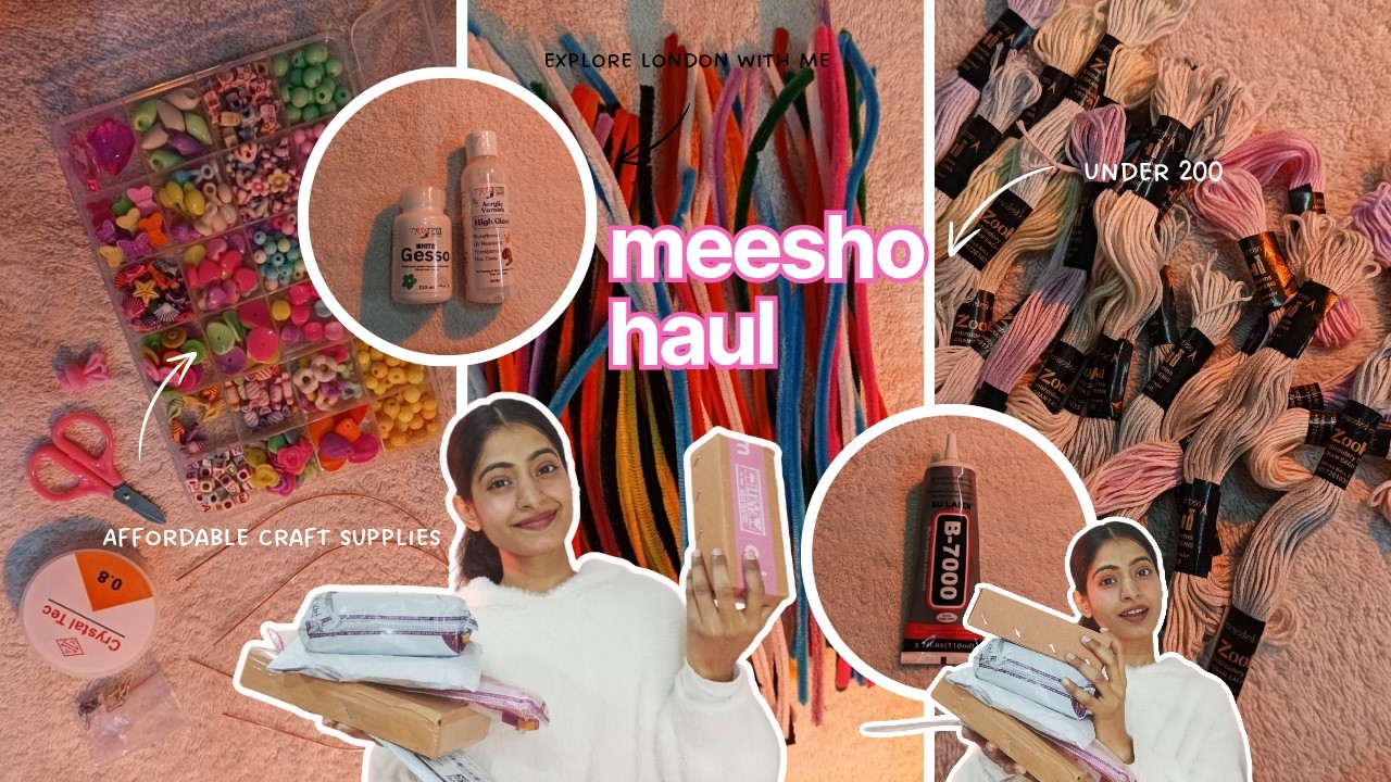 Meesho haul 💕 | affordable craft supplies under 200 😱