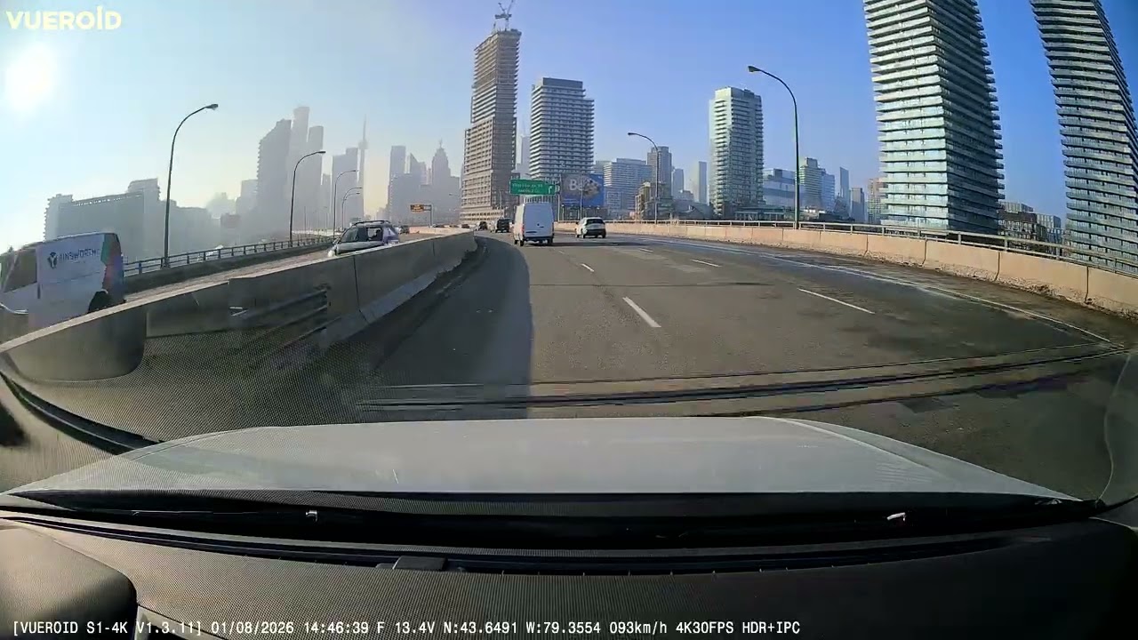 Driving through Toronto Skyscrapers in 4K