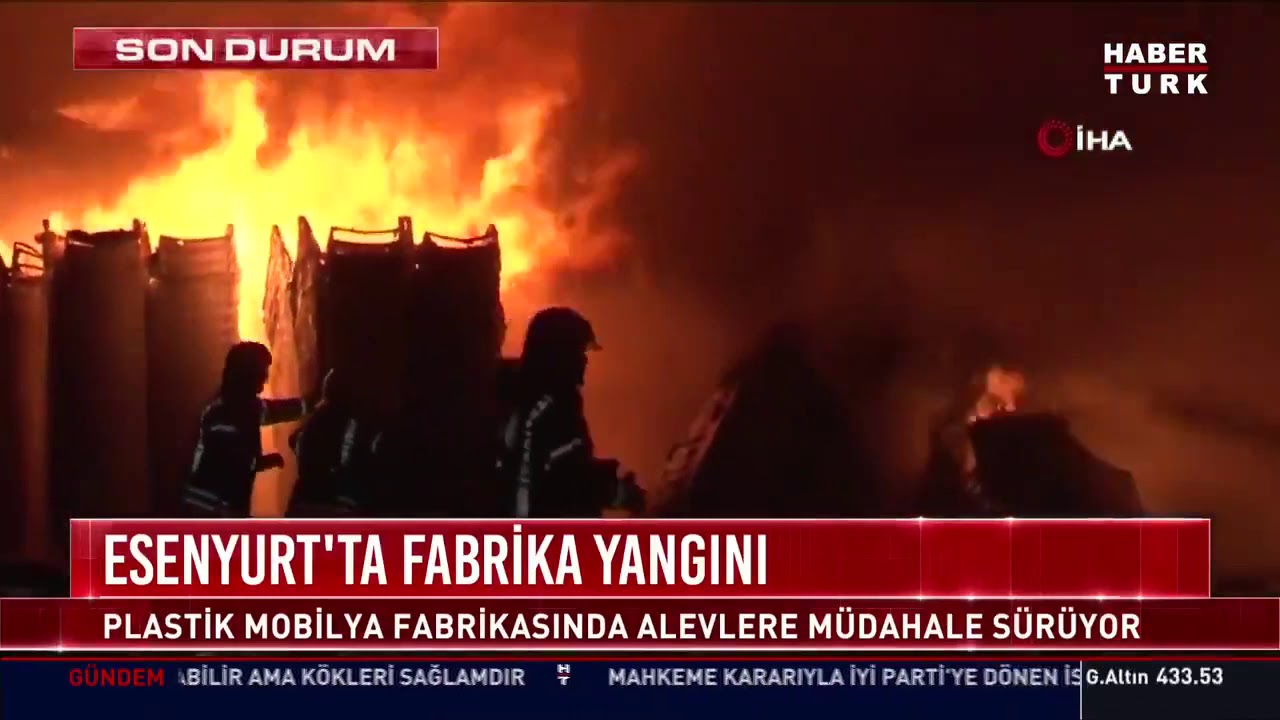 İstanbul Esenyurt'ta plastik fabrikasında yangın