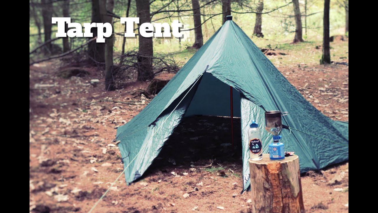 How to make a 2 man tent using a tarp  -  ( Tarp tent tutorial )