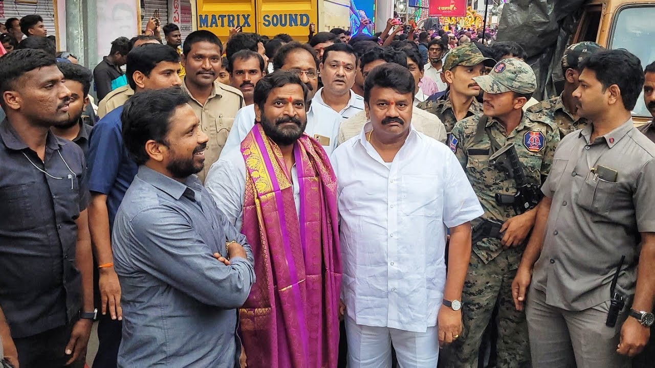 Minister Srinivas Goud Grand Entry at Talasani Srinivas Yadav Bonalu 2022