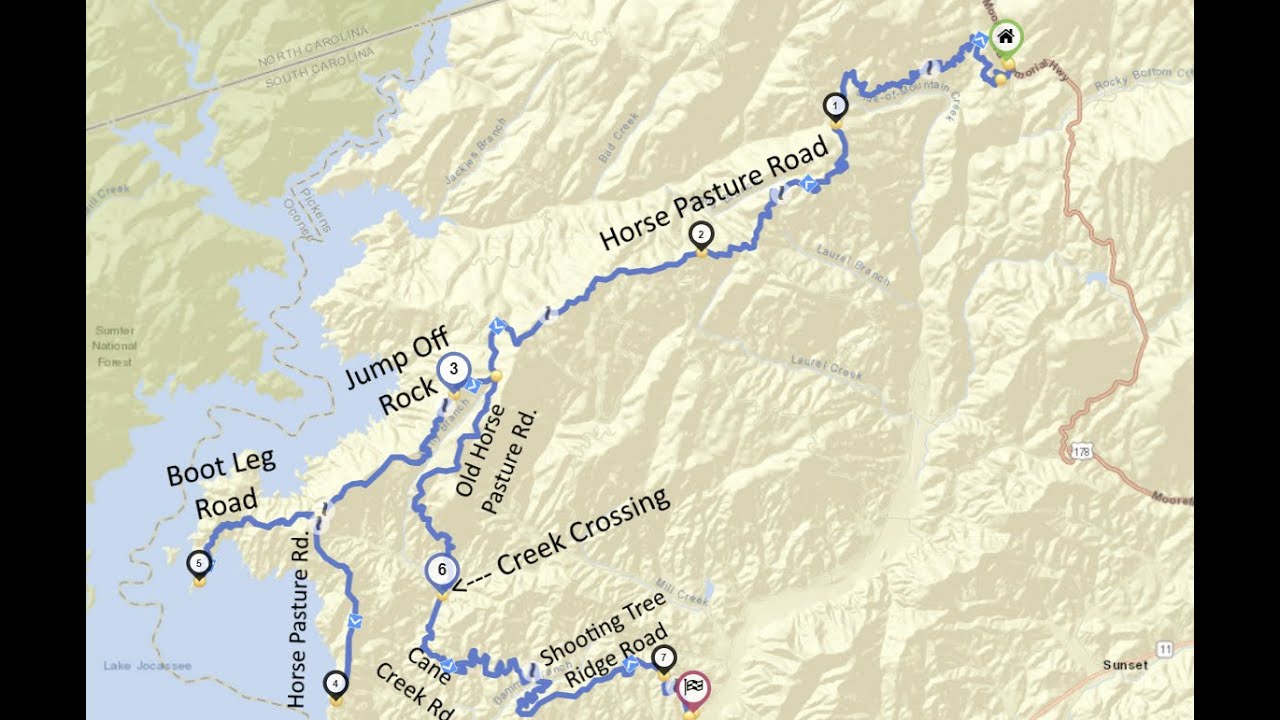 Exploring Horse Pasture Road and other roads in Jocassee Gorges Wilderness area in upper SC