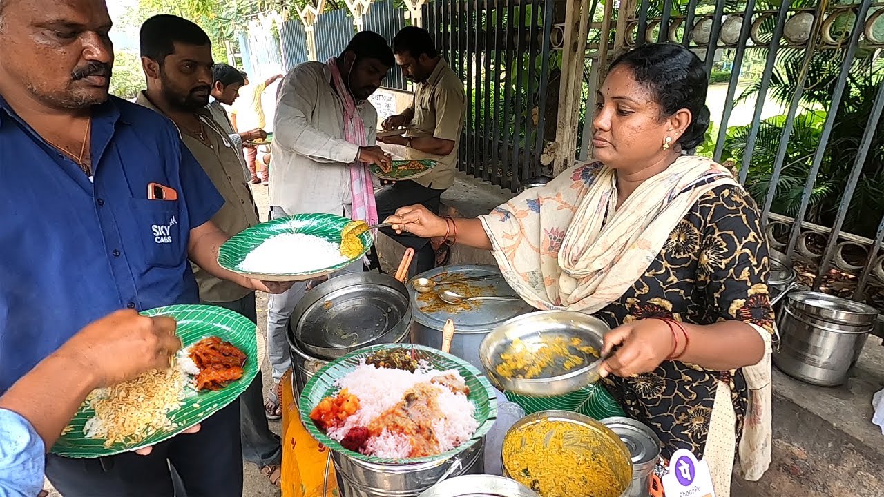 Best Cheapest Roadside Unlimited Meals , Non Veg 80 Rs, Veg Meal 60 Rs Only @ Hyderabad