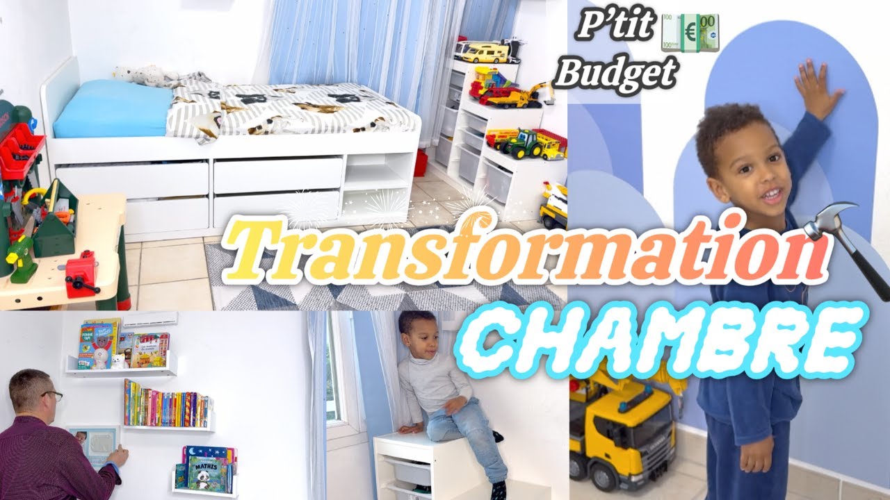 CHAMBRE D'ENFANT GARÇON 🌟TRANSFORMATION🌟SA REACTION!