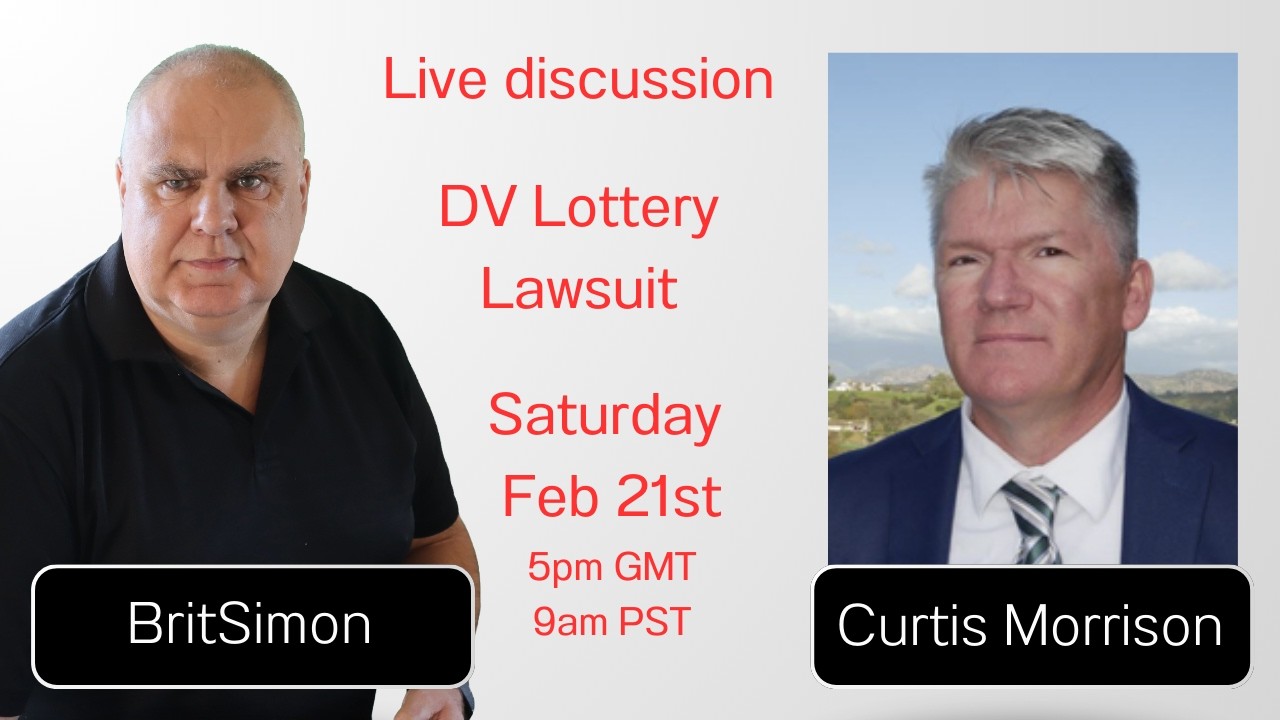 DV Lottery Greencard | LIVE discussion with Curtis Morrison about the lawsuit
