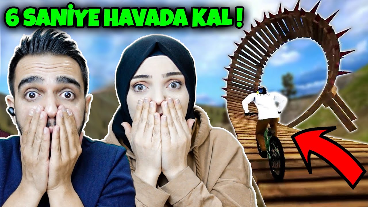6 SANİYE HAVADA KAL !! BİSİKLET YARIŞI | Descenders