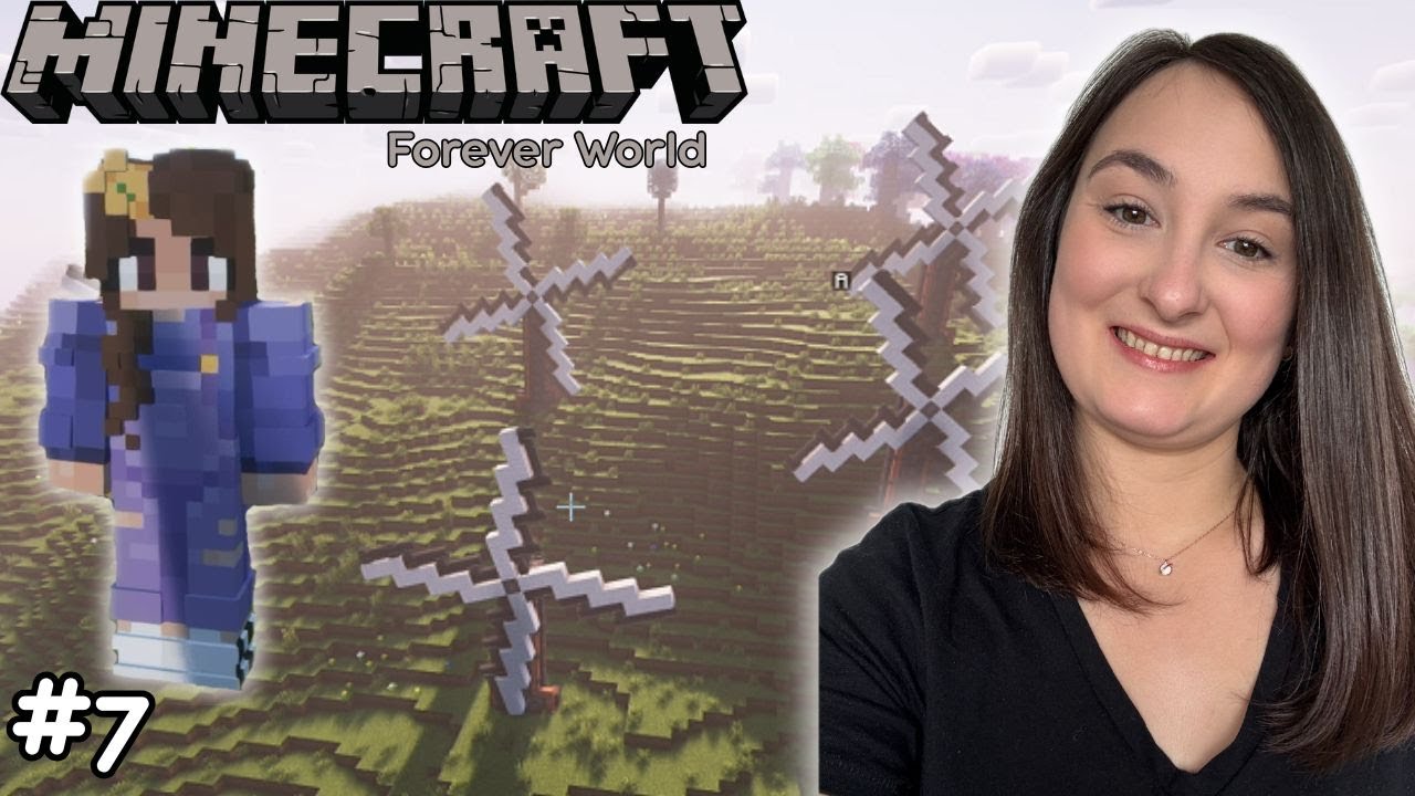 Я построил ветроэлектростанцию ​​с помощью мода Create — Minecraft Forever World — EP7