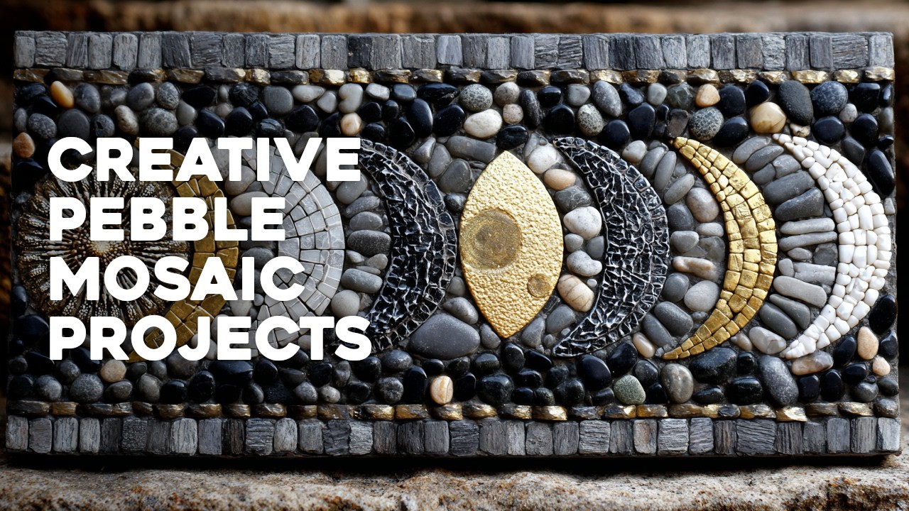 Mosaic Wall Art Ideas Using Pebble Stone : Creative DIY Garden Decor Project