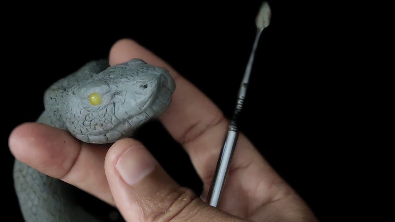 como esculpir uma cobra, sculpting sneake oil clay argila