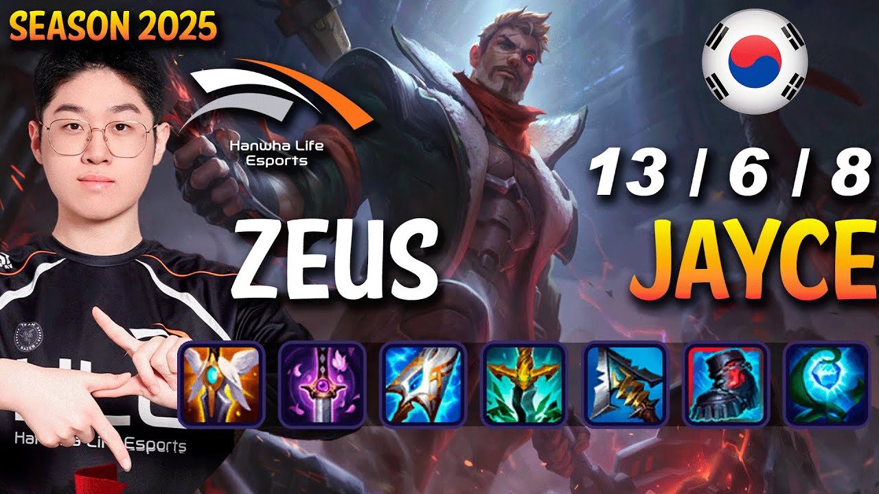 HLE Zeus JAYCE vs AMBESSA Top - Patch 25.09 KR Ranked | lolrec