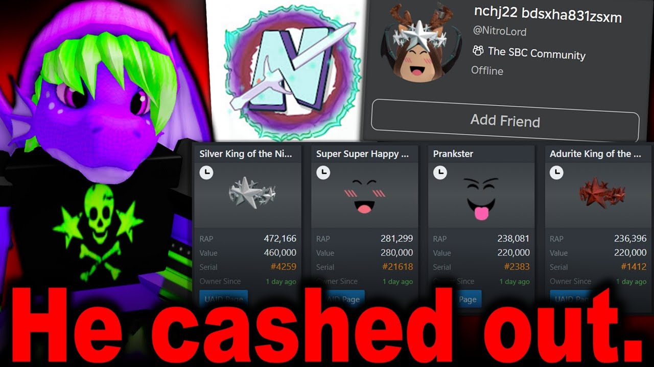 Roblox must stop this from happening... (Nitrolord cashes out)