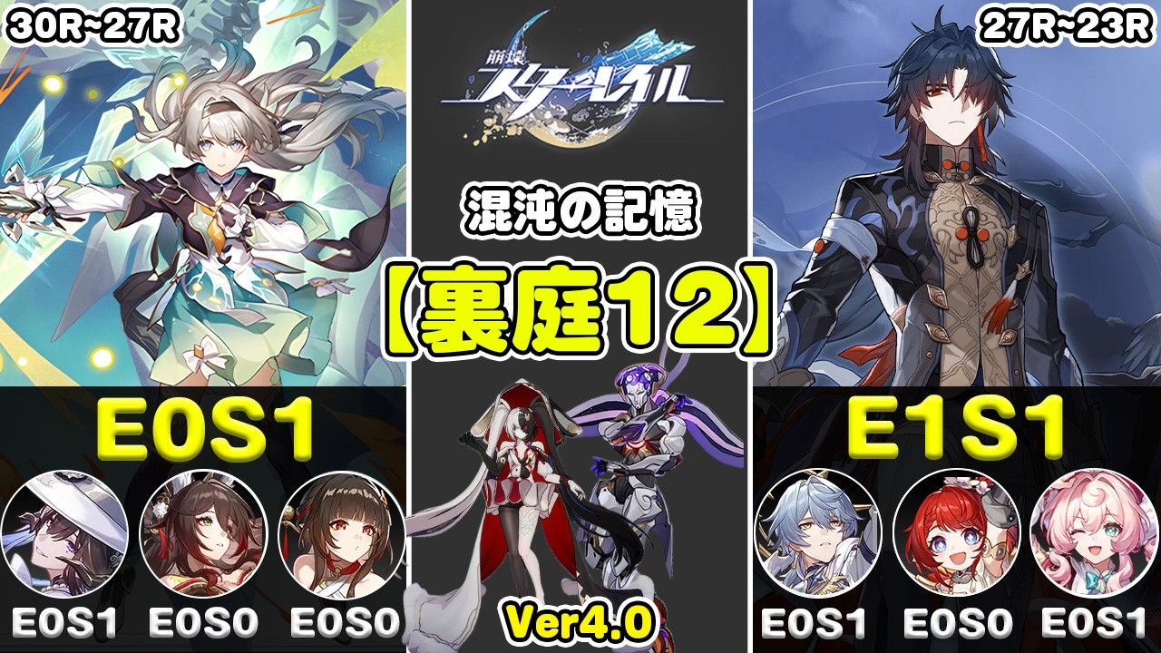 【裏庭12】ホタル無凸餅＆刃１凸餅｜星３クリア【崩壊：スターレイル】【Honkai star rail】