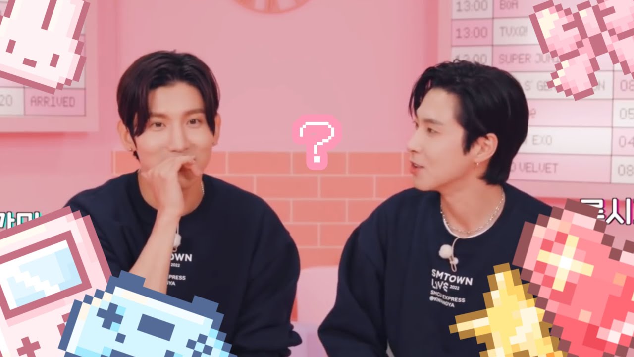 【東方神起】何故か一面真っピンクの部屋でクイズに答えさせられるお兄さん達