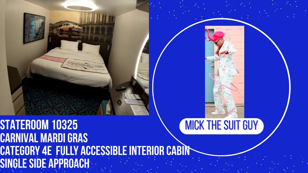 Cabin 10325 a  Fully Accessible Single Side Approach Interior Stateroom on Carnival Mardi Gras