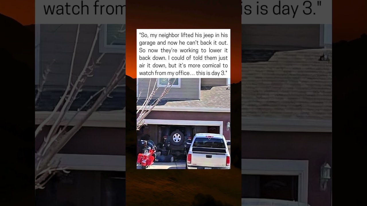 Jeep Stuck In The Garage