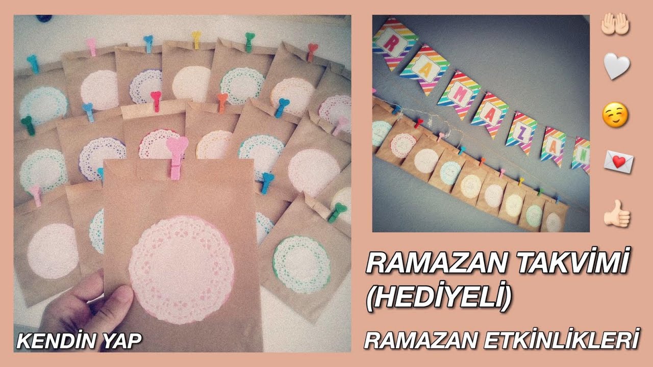 Ramazan Etkinlikleri - Ramazan Takvimi Hediyeli- Çocuklar için Ramazan Takvimi Nasıl Hazırlanır DIY