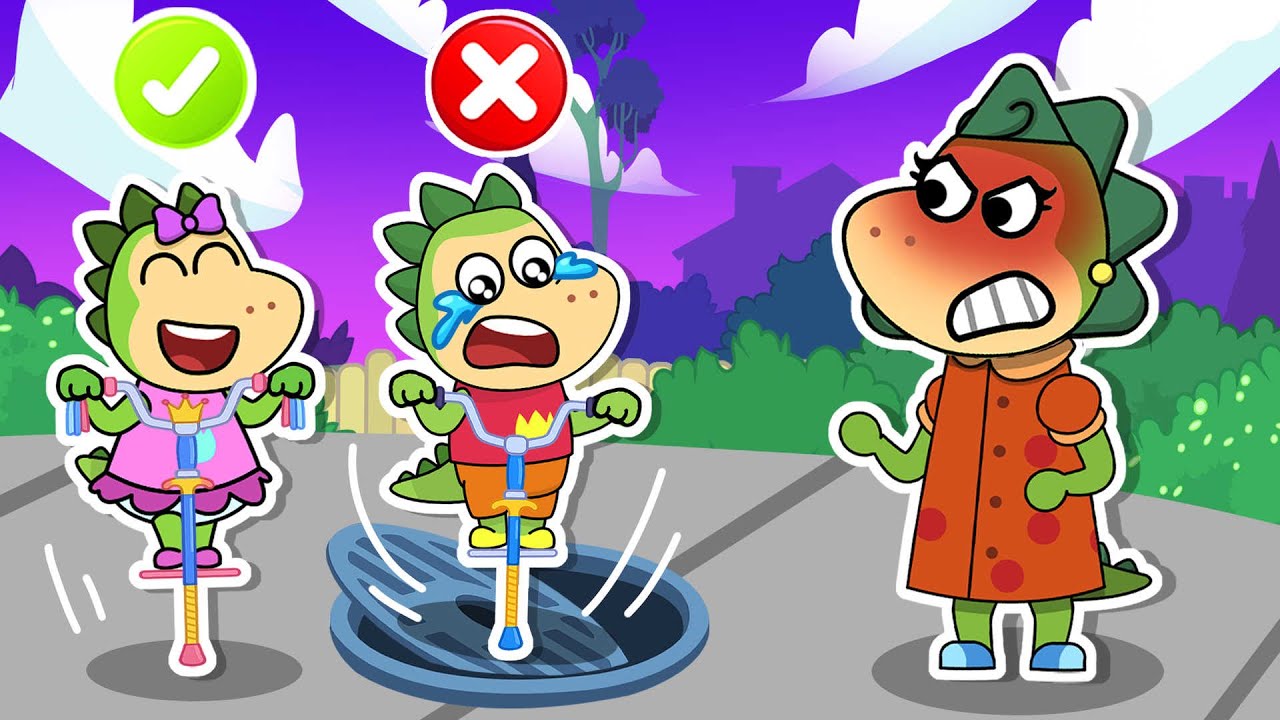 Oh No! Spike Fell in the Manhole 😱 Safety Tips 🔥 Fire Spike Kids Stories