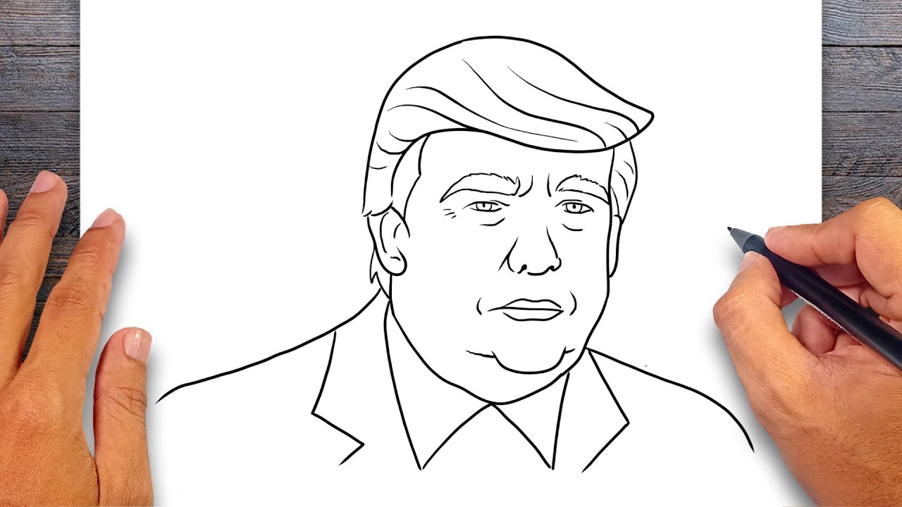 How to draw Donald Trump