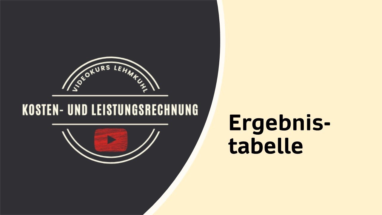 KLR Folge 2 - Einführung der Ergebnistabelle