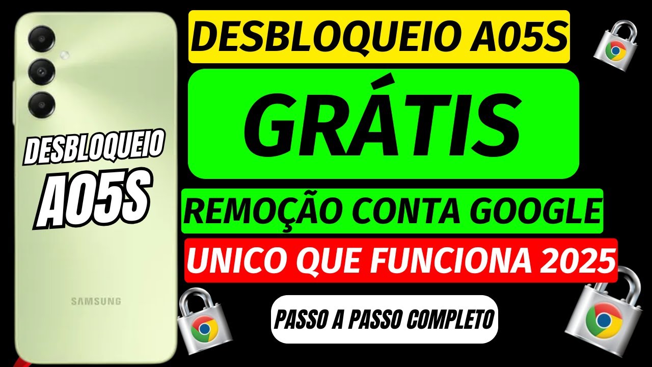 A05S DESBLOQUEIO CONTA GOOGLE - REMOVER CONTA GOOGLE A05S SAMSUNG GALAXY A05S