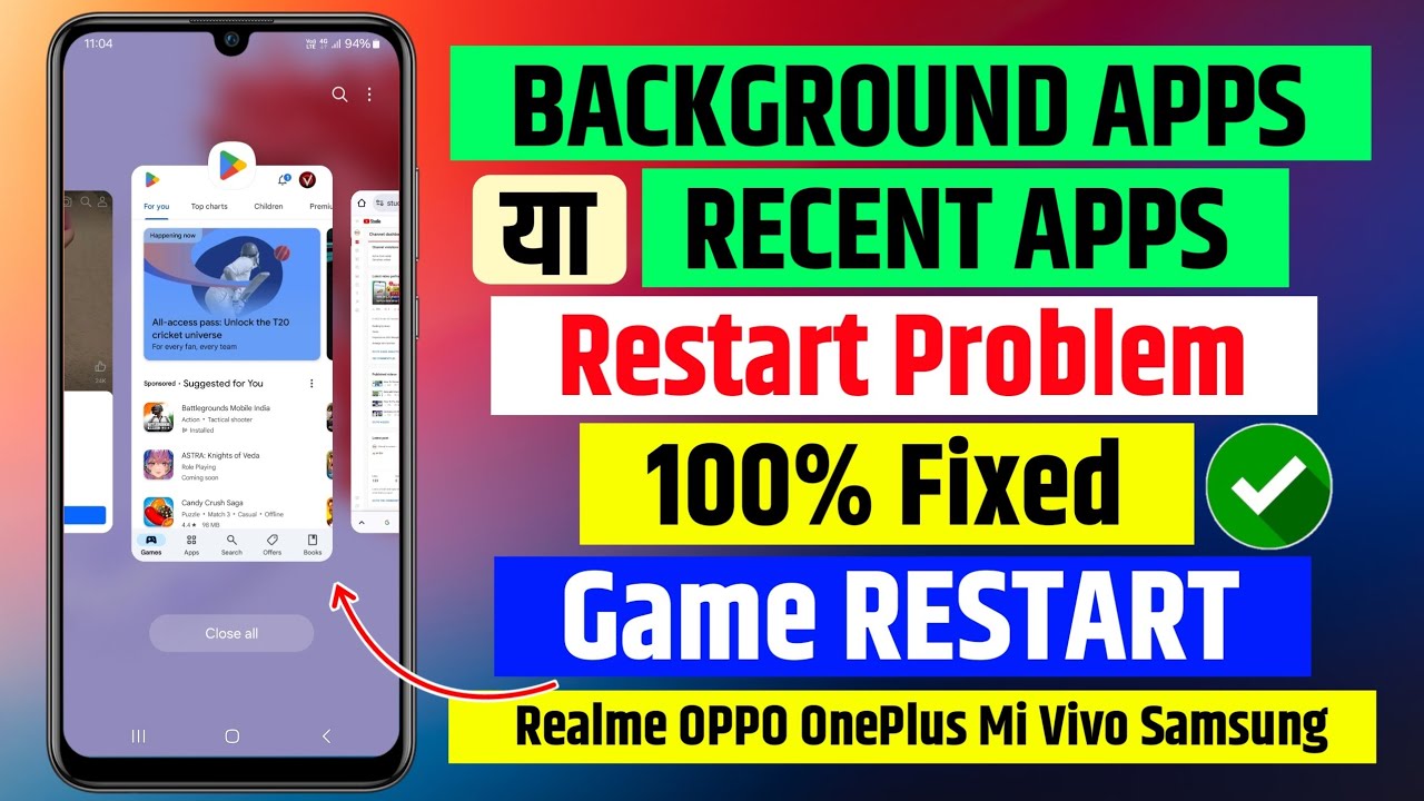 Recent App Restart Problem // how to fix background app restart problem