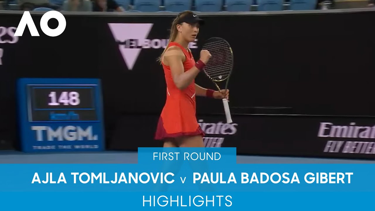 Ajla Tomljanovic v Paula Badosa Gibert Highlights (1R) | Australian Open 2022