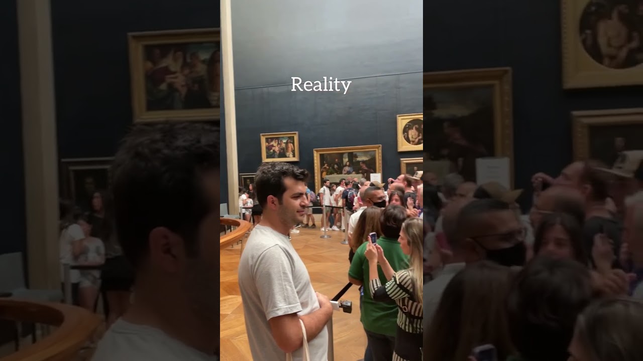 The crowd to see Mona Lisa in Louvre | Paris, France | #shorts #travel #explore #louvremuseum