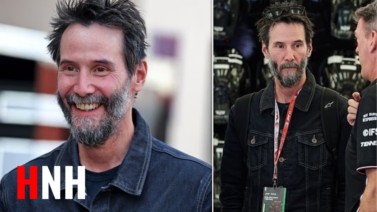 Keanu Reeves' New Look: Spiky Hair, Grey Beard at Bahrain F1 Pre-Season Testing