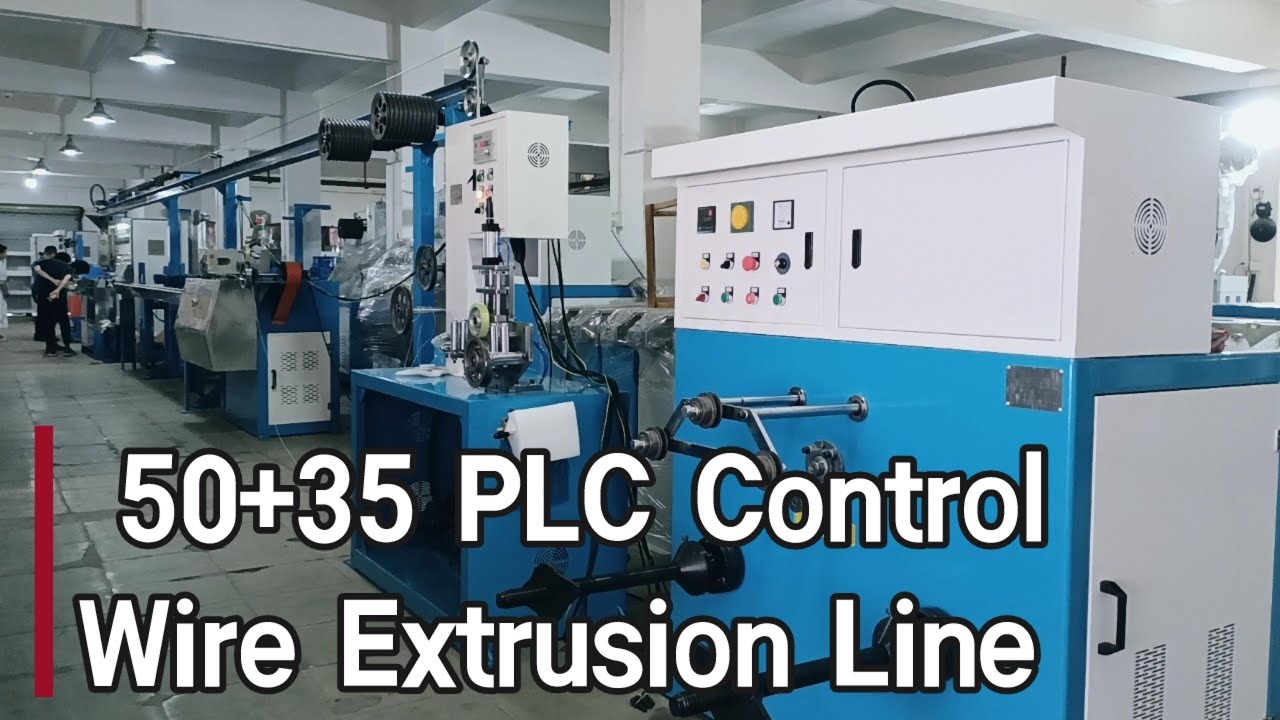 50+35 PLC Control Wire Extrusion Line/Cable Production Equipment