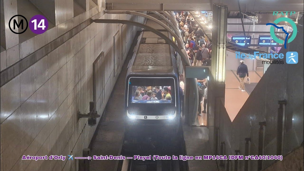 [Métro ligne 14 RATP] MP14CA IDFM n°CA40 – Aéroport d'Orly ✈️ à Saint-Denis – Pleyel #ratp #idfm