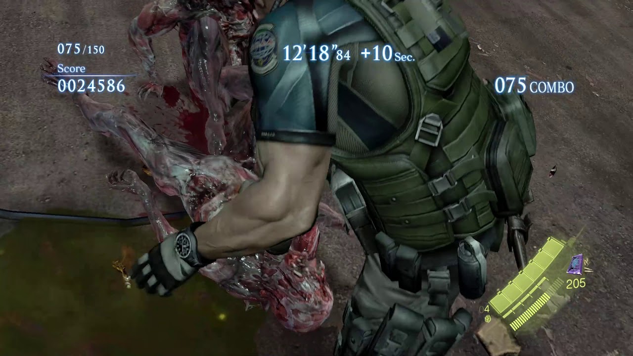 Resident Evil 6 - Mercenaries Solo - Rooftop Mission - Chris DF - 1551k (PC, 30 FPS)
