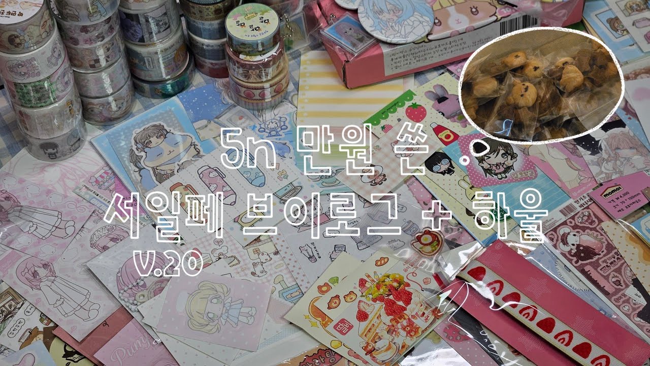 서일페 v,20 브이로그 겸 하울 ˚。˳✧༚。문구에 미쳐 5n 만원을 쓰고 오다