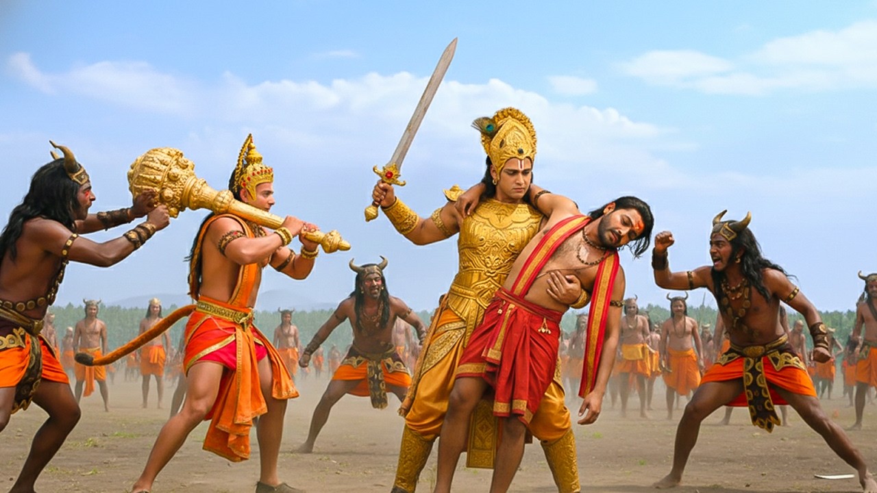 चारों ओर से राक्षसों से घिरे श्री कृष्ण और हनुमान कैसे निकलेंगे ? | भक्ति सीरियल | #hindugod