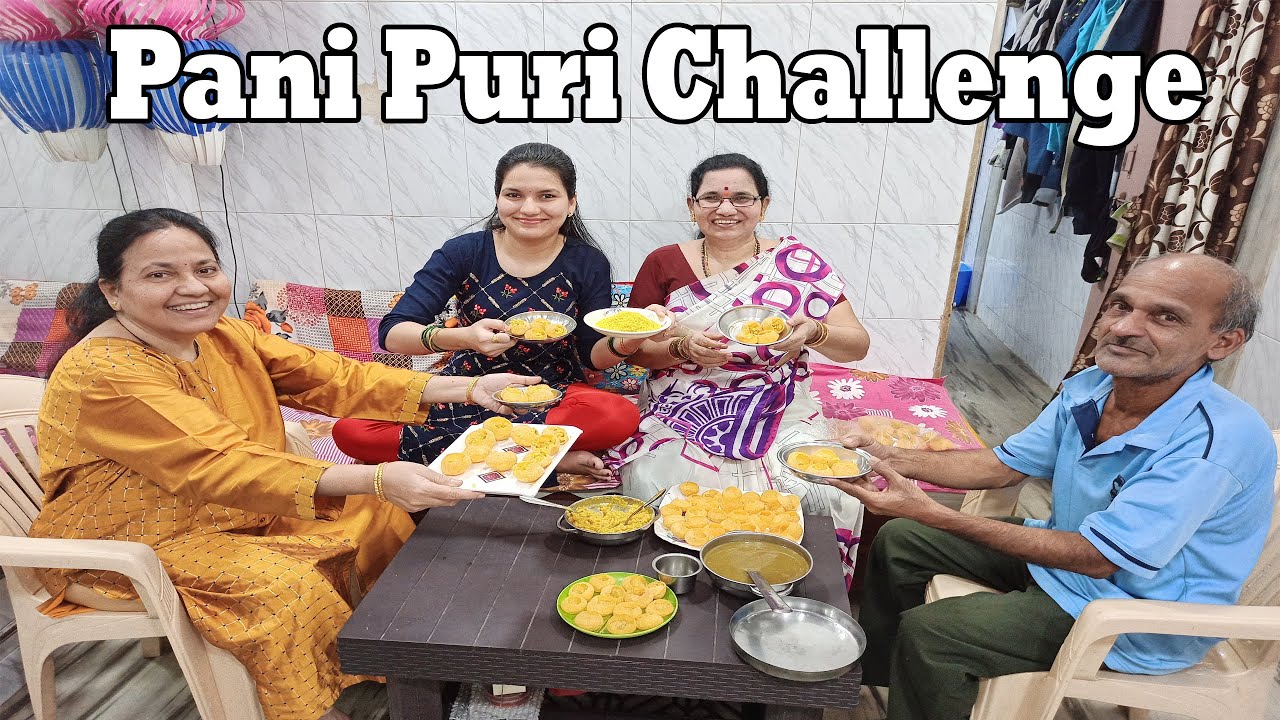 एका मिनटात किती पाणी पुरी खाणार ? Pani Puri Recipe & Challenge | Shubhangi Keer