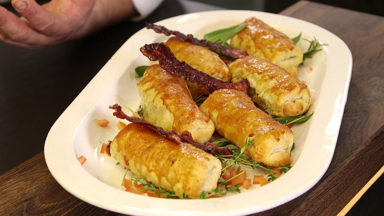 Das schnelle Gericht: Blätterteigpäckchen mit Bacon und Peperoni