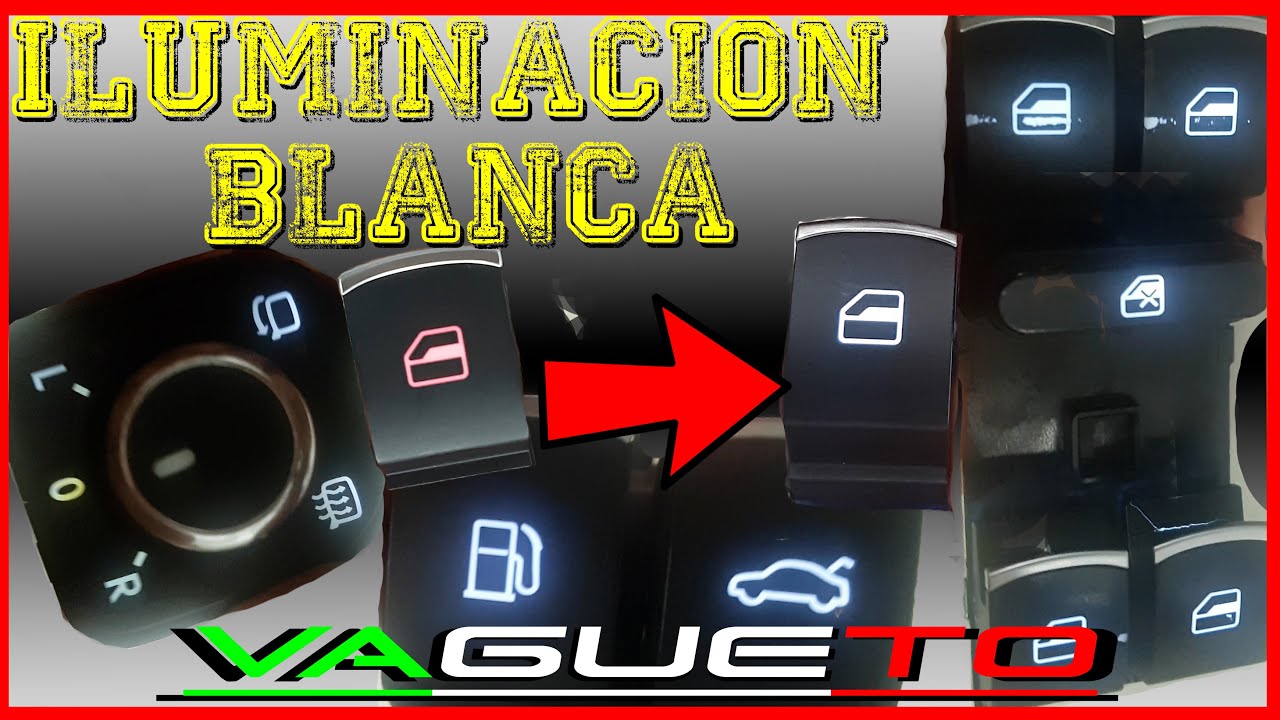 VW Bora | Cambio de iluminación en botones de rojo a blanco | Interior más moderno