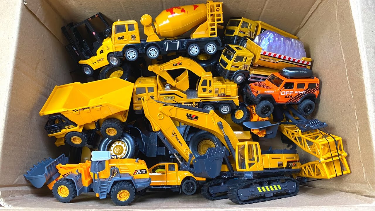 RC TRACTORS, MEGA RC TRUCKS, RC MACHINES COLLECTION!! EXCAVATOR LESU ET30H, KABOLITE K350-200 DIGGER