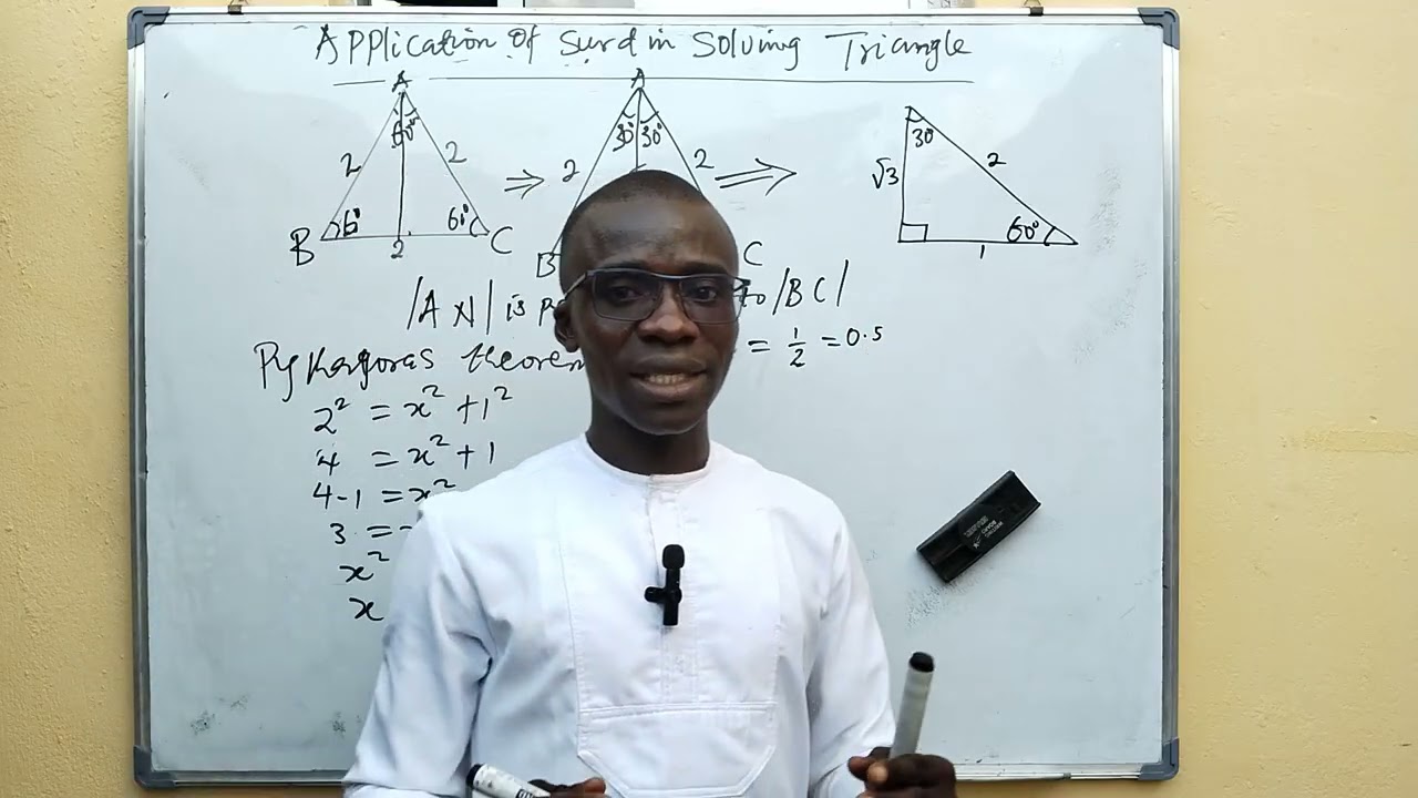 APPLICATIONS OF SURDS IN SOLVING TRIANGLE 