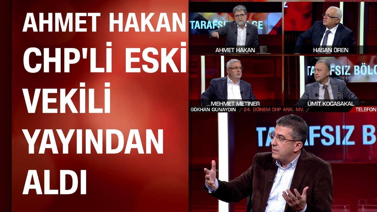 Canlı yayında tansiyon y&uuml;kseldi! Ahmet Hakan CHP'li eski vekili yayından aldı