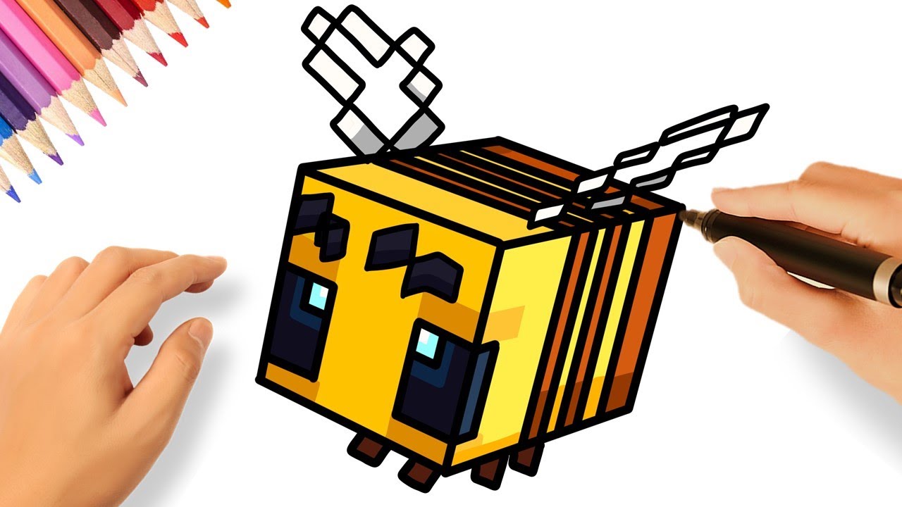 HOW TO DRAW MINECRAFT BEE 🐝 | DRAWING MINECRAFT MOBS