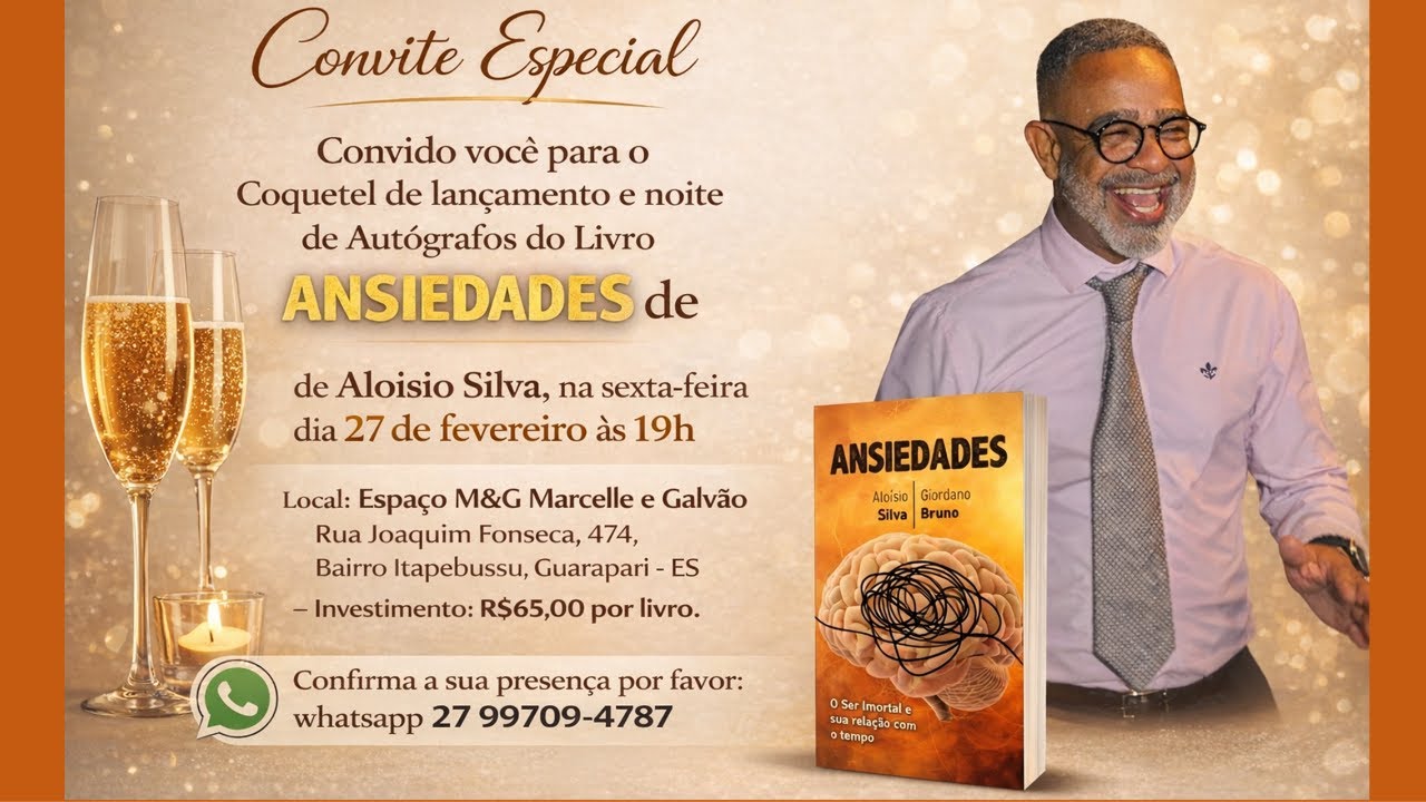 LANÇAMENTO DO LIVRO ANSIEDADES DE ALOÍSIO SILVA & GIORDANO BRUNO no Espaço Marcelle & Galvão
