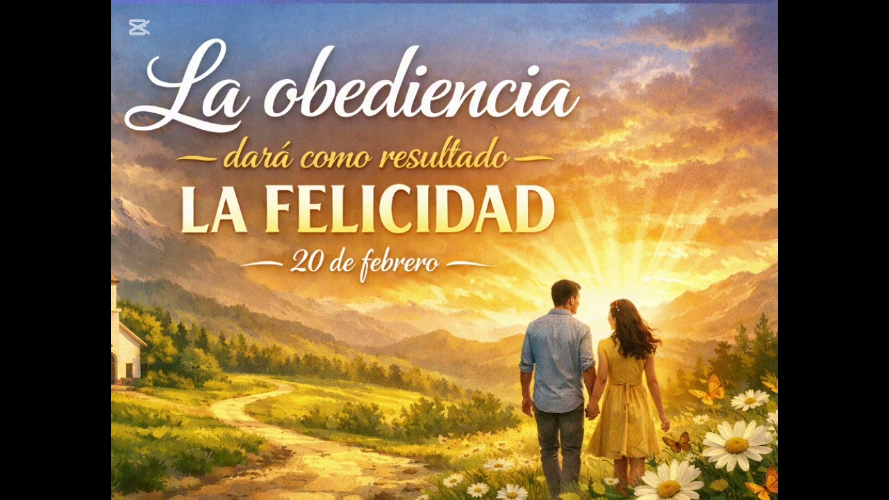 La obediencia dará como resultado la felicidad, 20 de febrero #amor #music #fe #paz 