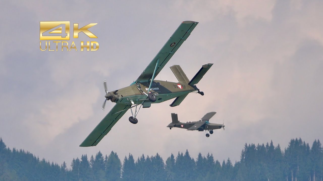 5 Pilatus PC-6 /B2-H2 Turbo Porter Austrian Air Force arrival Airpower 2024 AirShow Zeltweg LOXZ