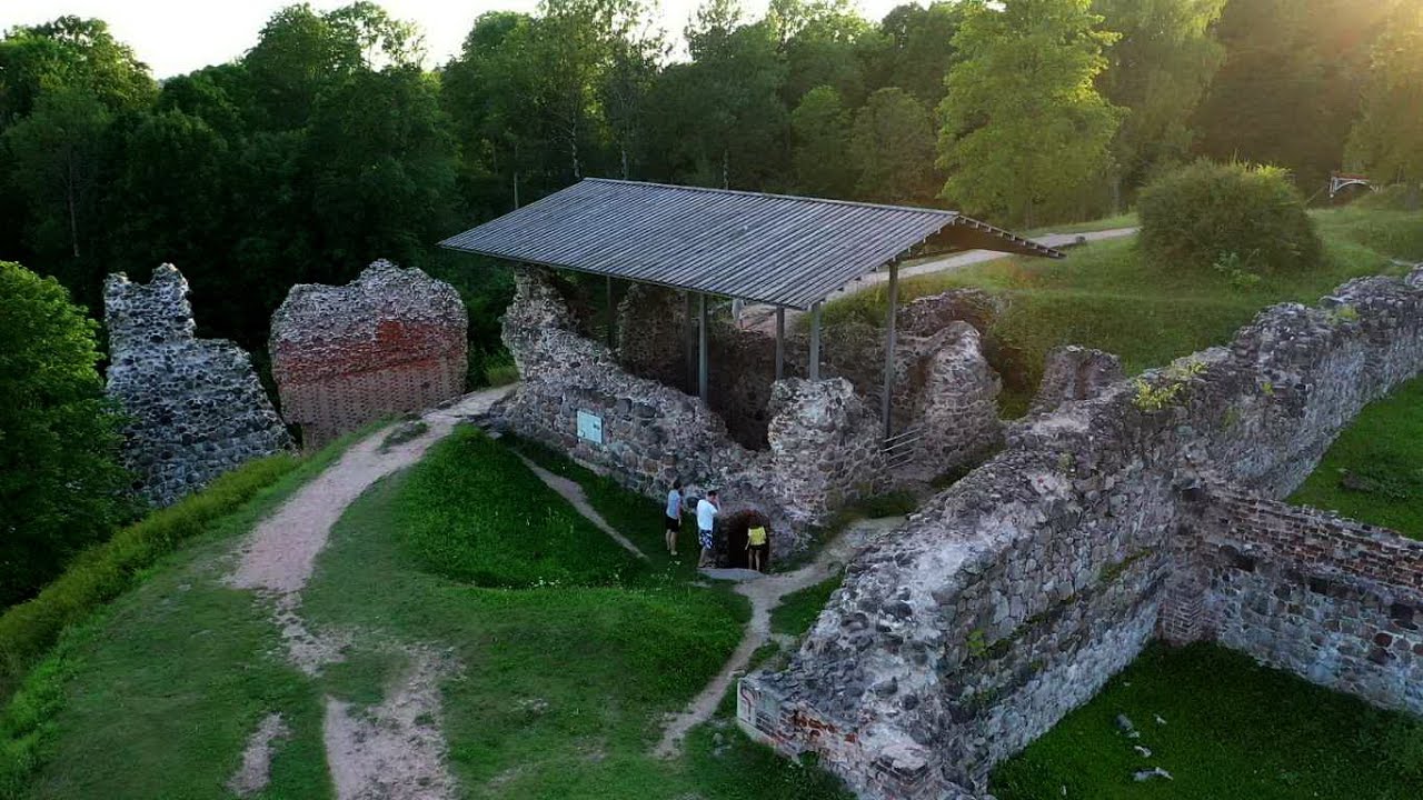 Chic, brilliance and sunset glory of Viljandi Castle(Fellin).Замок Вильянди.DJI MAVIK-2